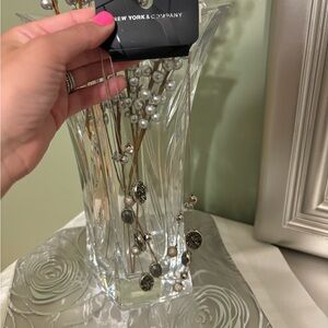 New York & Company Silver Charm Necklace